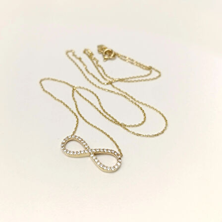 Sonsuzluk Kolye 14 Ayar Altın HD VİDEOLU