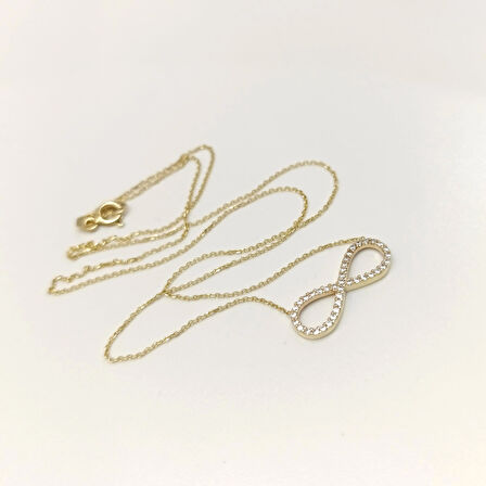 Sonsuzluk Kolye 14 Ayar Altın HD VİDEOLU