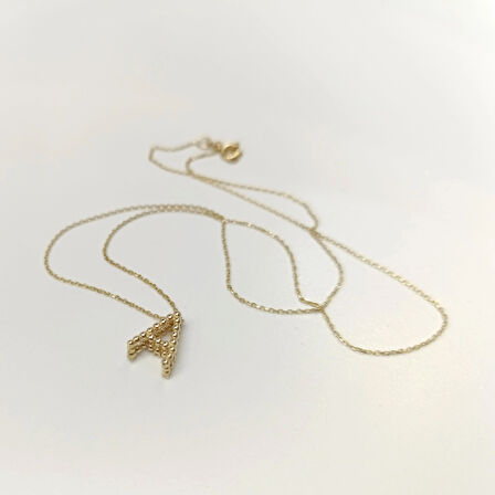 A Harfi Kolye 14 Ayar Altın HD VİDEOLU