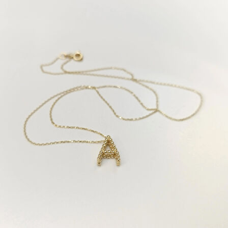 A Harfi Kolye 14 Ayar Altın HD VİDEOLU