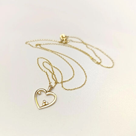 Kalpli Kolye 14 Ayar Altın HD VİDEOLU