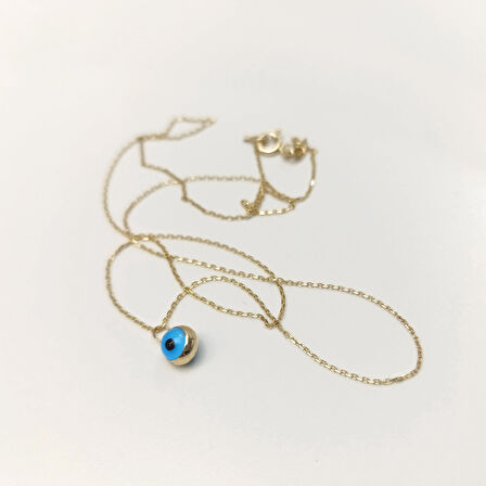 Göz Boncuklu Kolye 14 Ayar Altın HD VİDEOLU