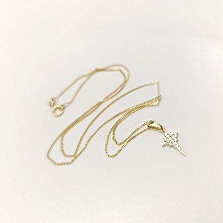 Kuzey Yıldızı Kolye 14 Ayar Altın HD VİDEOLU