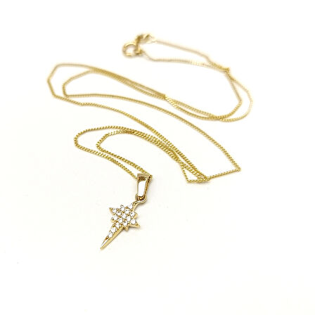 Kuzey Yıldızı Kolye 14 Ayar Altın HD VİDEOLU