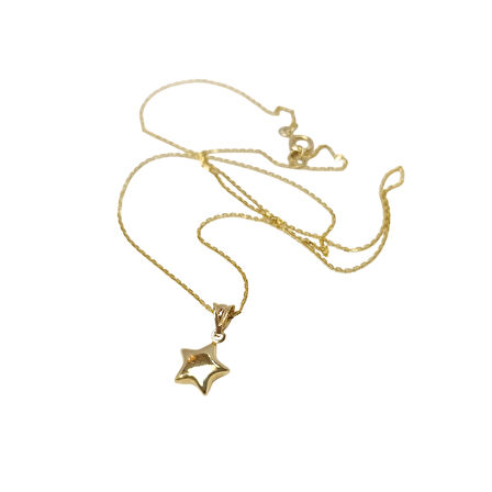 Tombik Yıldızı Kolye 14 Ayar Altın HD VİDEOLU