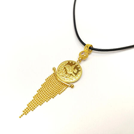 Tuğralı Püsküllü Kolye 14 Ayar Altın HD VİDEOLU