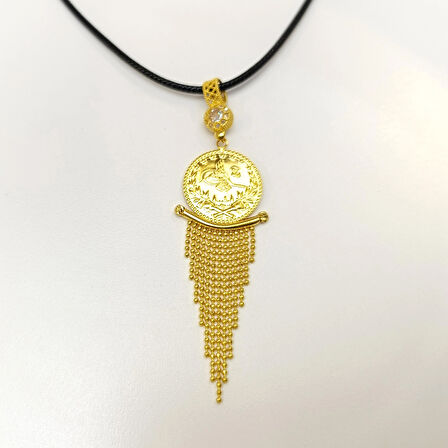 Tuğralı Püsküllü Kolye 14 Ayar Altın HD VİDEOLU