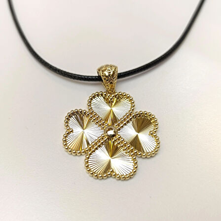 Yonca Kolye 14 Ayar Altın HD VİDEOLU