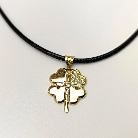 15mm Yonca Kolye 14 Ayar Altın HD VİDEOLU