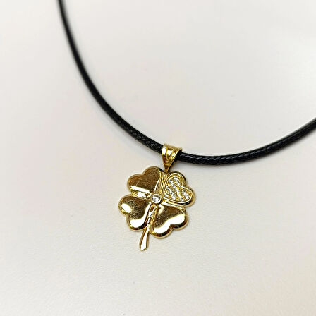 15mm Yonca Kolye 14 Ayar Altın HD VİDEOLU