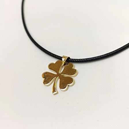 19.5mm Yonca Kolye 14 Ayar Altın HD VİDEOLU