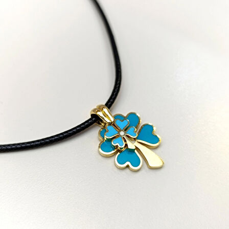 Mineli Yonca Kolye 14 Ayar Altın HD VİDEOLU