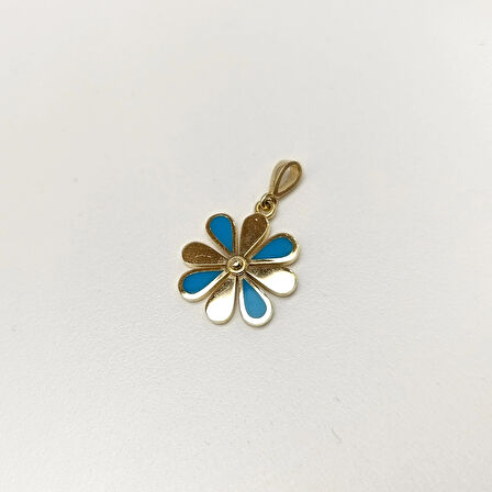 Mineli Çiçek Kolye 14 Ayar Altın HD VİDEOLU