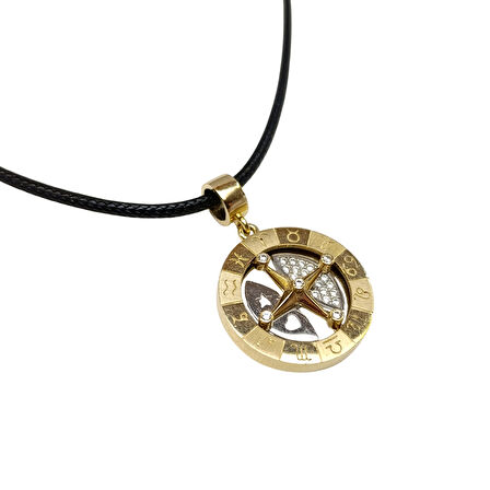 Pusula Kolye 14 Ayar Altın HD VİDEOLU