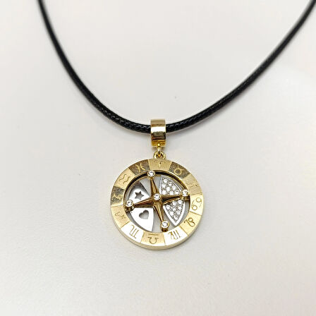 Pusula Kolye 14 Ayar Altın HD VİDEOLU