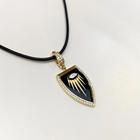 Charm Madalyon Göz Kolye 14 Ayar Altın HD VİDEOLU