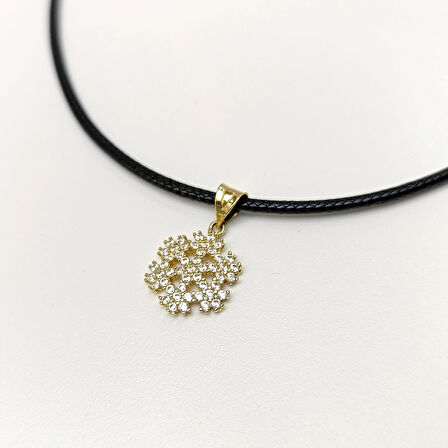 Kar Tanesi Kolye 14 Ayar Altın HD VİDEOLU