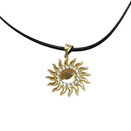 Güneş Kolye 14 Ayar Altın HD VİDEOLU