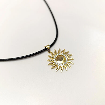 Güneş Kolye 14 Ayar Altın HD VİDEOLU