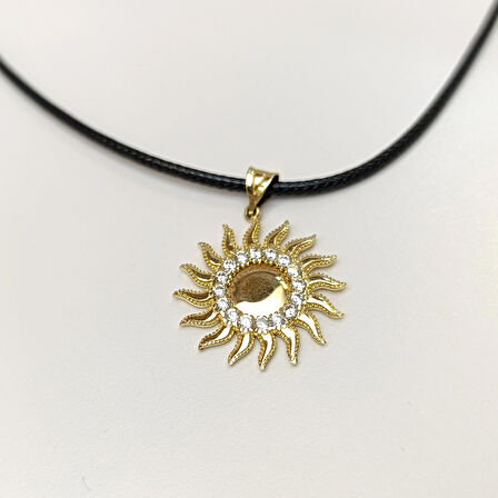Güneş Kolye 14 Ayar Altın HD VİDEOLU