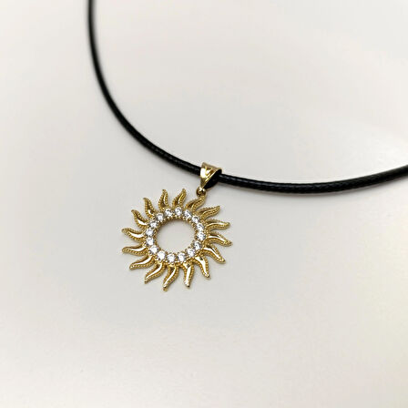 Güneş Kolye 14 Ayar Altın HD VİDEOLU