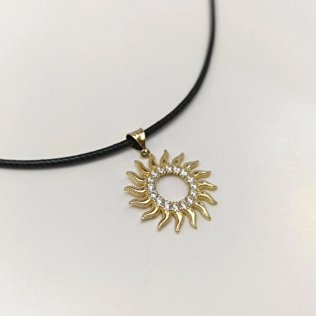 Güneş Kolye 14 Ayar Altın HD VİDEOLU