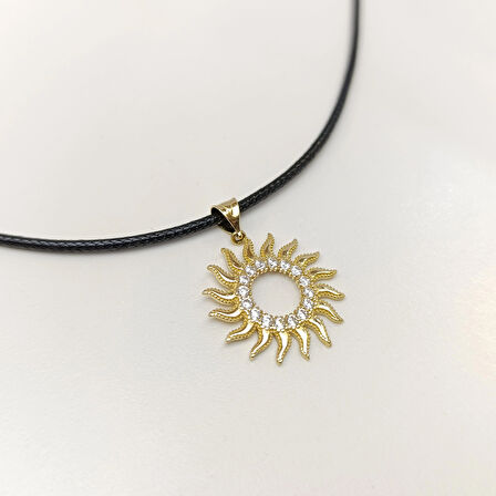 Güneş Kolye 14 Ayar Altın HD VİDEOLU