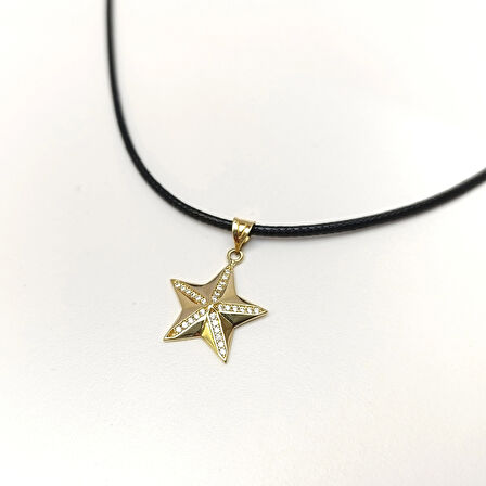 Yıldız Kolye 14 Ayar Altın HD VİDEOLU