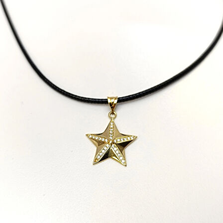 Yıldız Kolye 14 Ayar Altın HD VİDEOLU