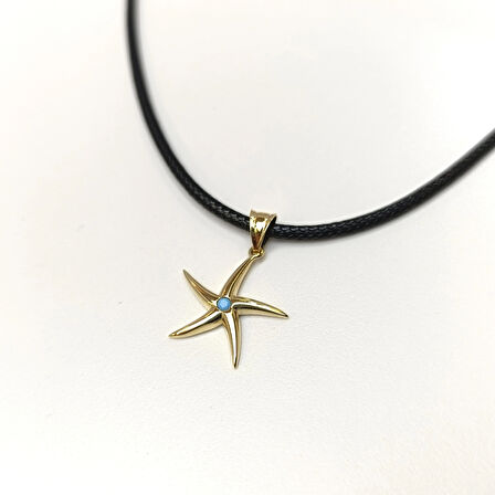 Deniz Yıldızı Kolye 14 Ayar Altın HD VİDEOLU