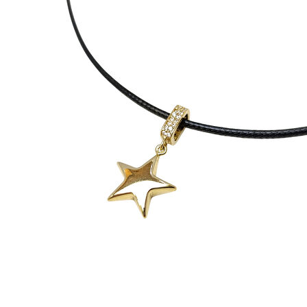 Charm Tombiş Yıldız Kolye 14 Ayar Altın HD VİDEOLU