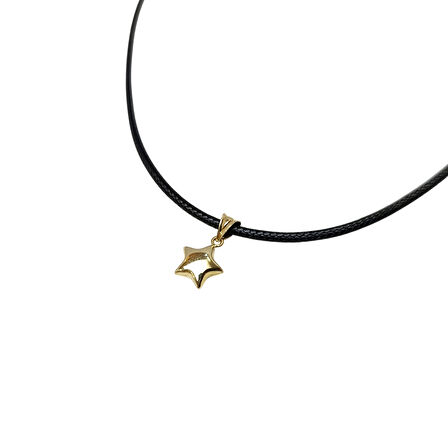 9mm Tombiş Yıldız Kolye 14 Ayar Altın HD VİDEOLU