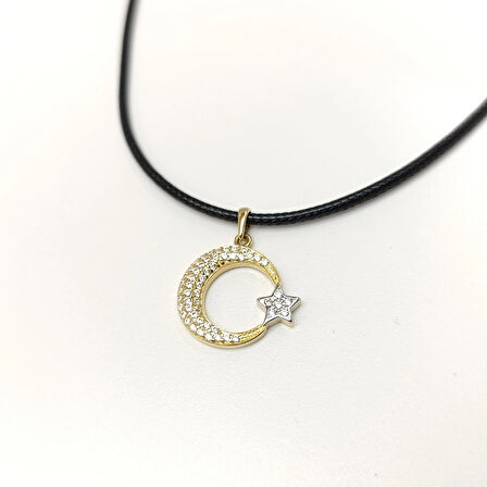 Ay Yıldız Kolye 14 Ayar Altın HD VİDEOLU