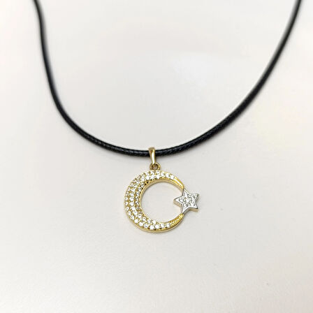 Ay Yıldız Kolye 14 Ayar Altın HD VİDEOLU