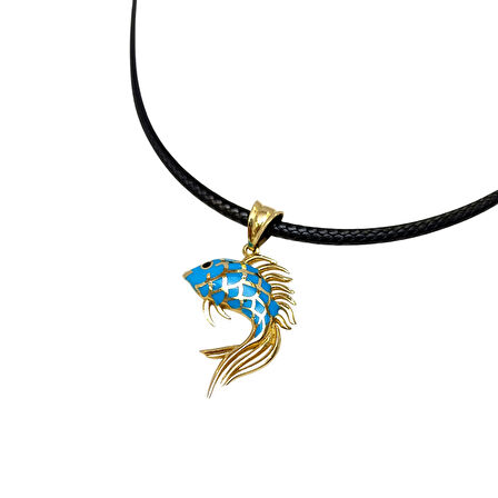 Peçeli Kuyruk Japon Balığı Kolye 14 Ayar Altın  HD VİDEOLU