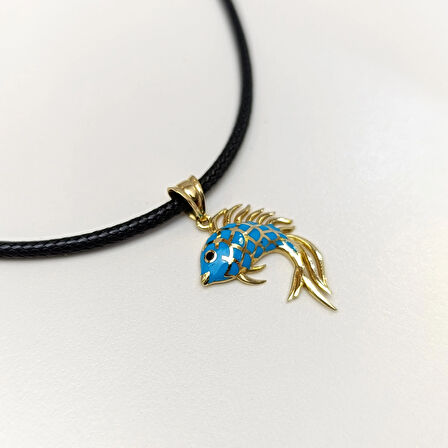 Peçeli Kuyruk Japon Balığı Kolye 14 Ayar Altın  HD VİDEOLU