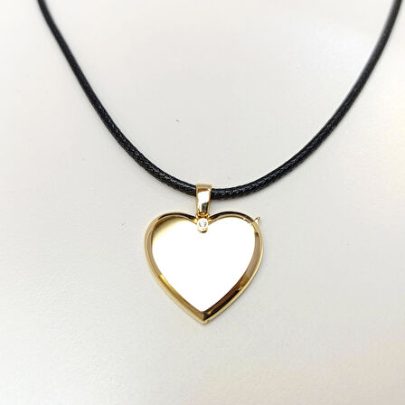 23mm Açılır Kalpli Resim Kutusu Kolye 14 Ayar Altın  HD VİDEOLU