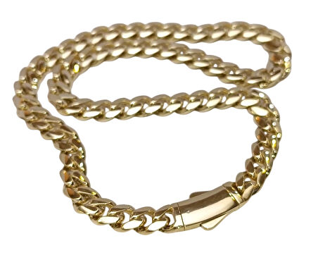 46cm 9mm Gurmet Zincir Kolye 14 Ayar Altın HD VİDEOLU