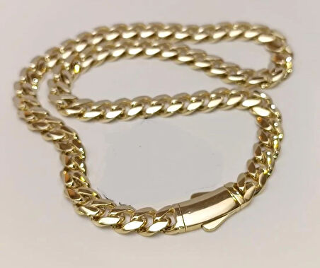 46cm 9mm Gurmet Zincir Kolye 14 Ayar Altın HD VİDEOLU