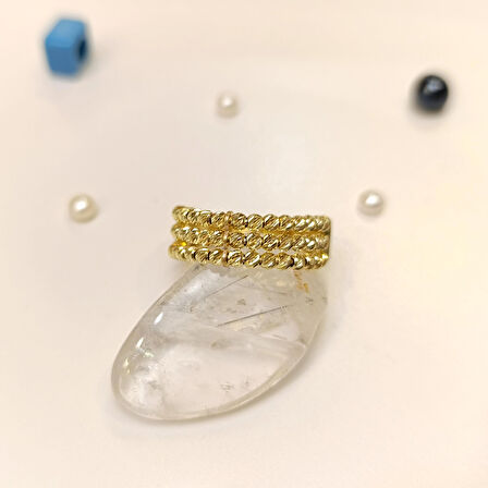 Dorika Toplu Taşsız Yüzük 14 Ayar Altın HD VİDEOLU