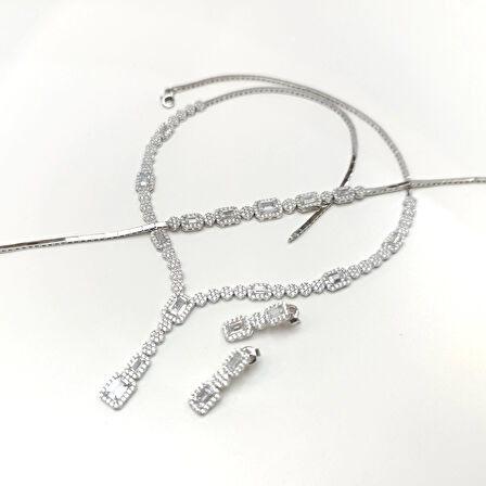 Baget Taşlı Set Takım 14 Ayar Altın