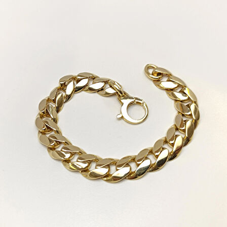 11mm Gurmet Bileklik Künye 14 Ayar Altın HD VİDEOLU