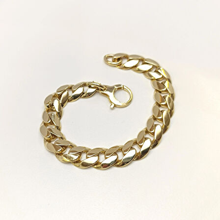 11mm Gurmet Bileklik Künye 14 Ayar Altın HD VİDEOLU