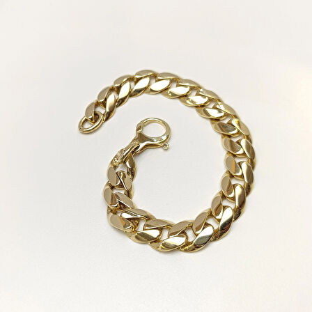 11mm Gurmet Bileklik Künye 14 Ayar Altın HD VİDEOLU