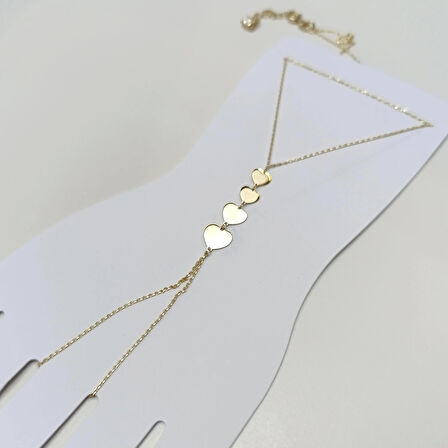 Şahmeran Kalpli Bileklik Künye 14 Ayar Altın HD VİDEOLU