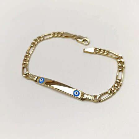 Çocuk İsim Yazılabilir Bileklik 14 Ayar Altın HD VİDEOLU