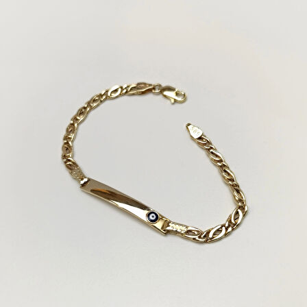 Çocuk İsim Yazılabilir Bileklik 14 Ayar Altın HD VİDEOLU