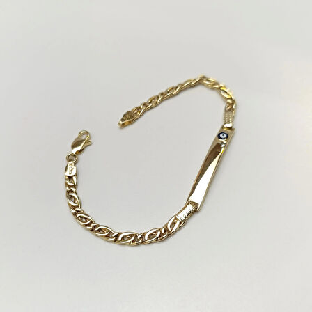 Çocuk İsim Yazılabilir Bileklik 14 Ayar Altın HD VİDEOLU