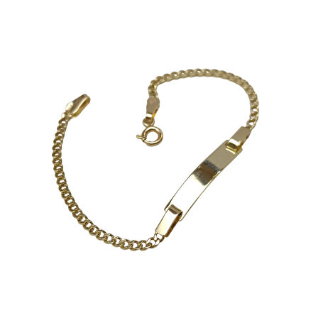 Çocuk İsim Yazılabilir Bileklik 14 Ayar Altın HD VİDEOLU