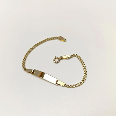 Çocuk İsim Yazılabilir Bileklik 14 Ayar Altın HD VİDEOLU